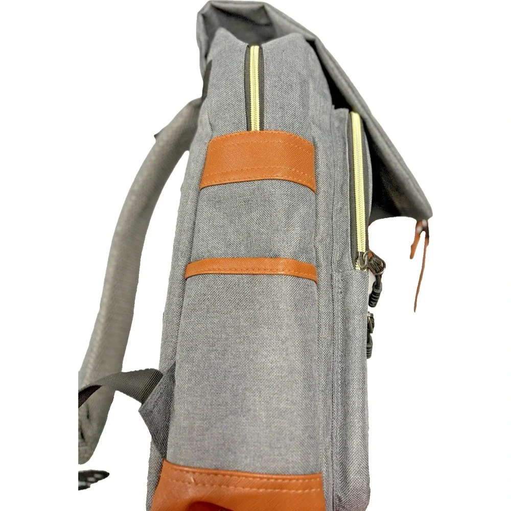 Modoker Fashion Bag - Gray Laptop Travel Backpack - with USB Charging Port- NWOT